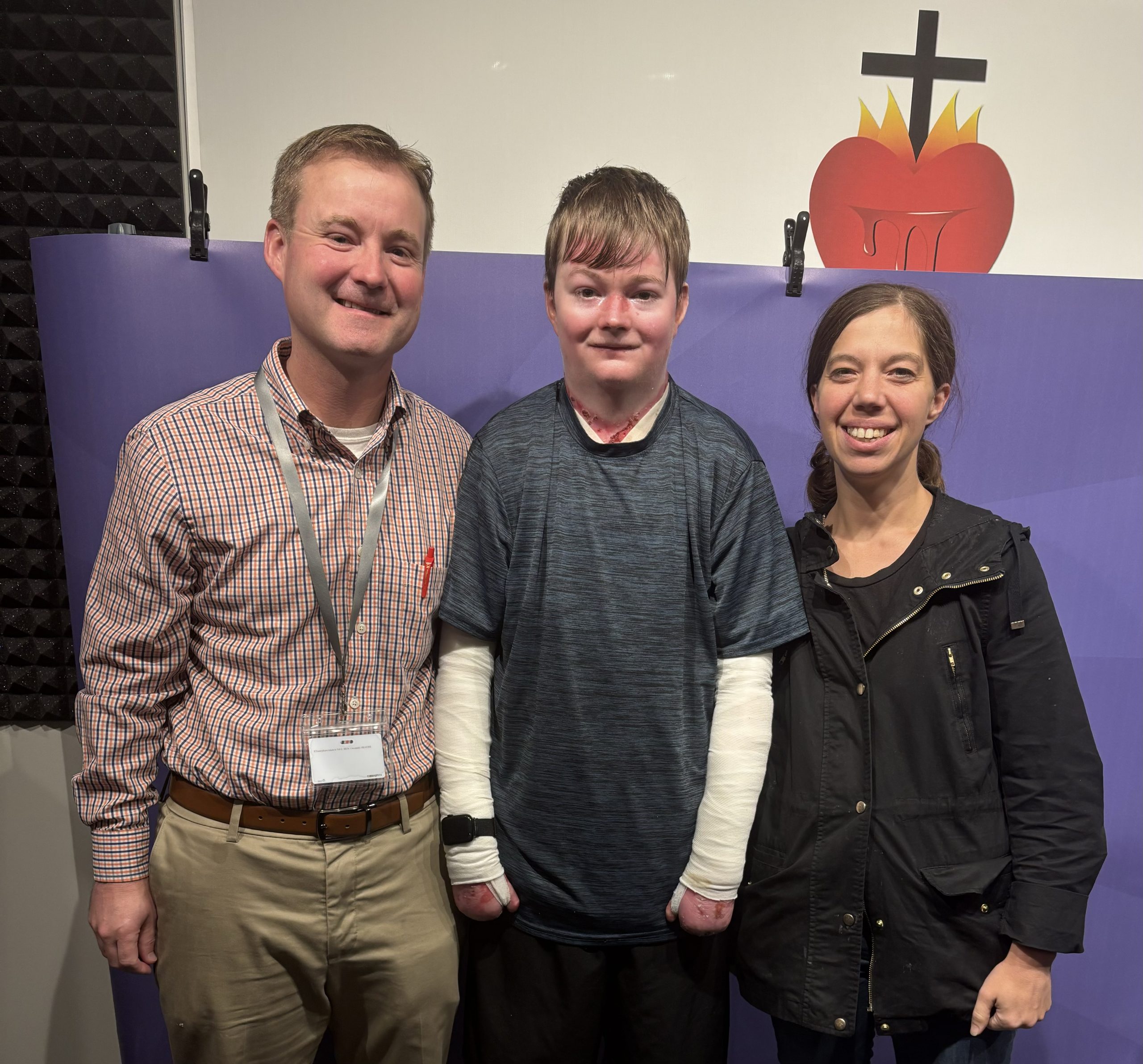 Carson and Dad on Sacred Heart Radio